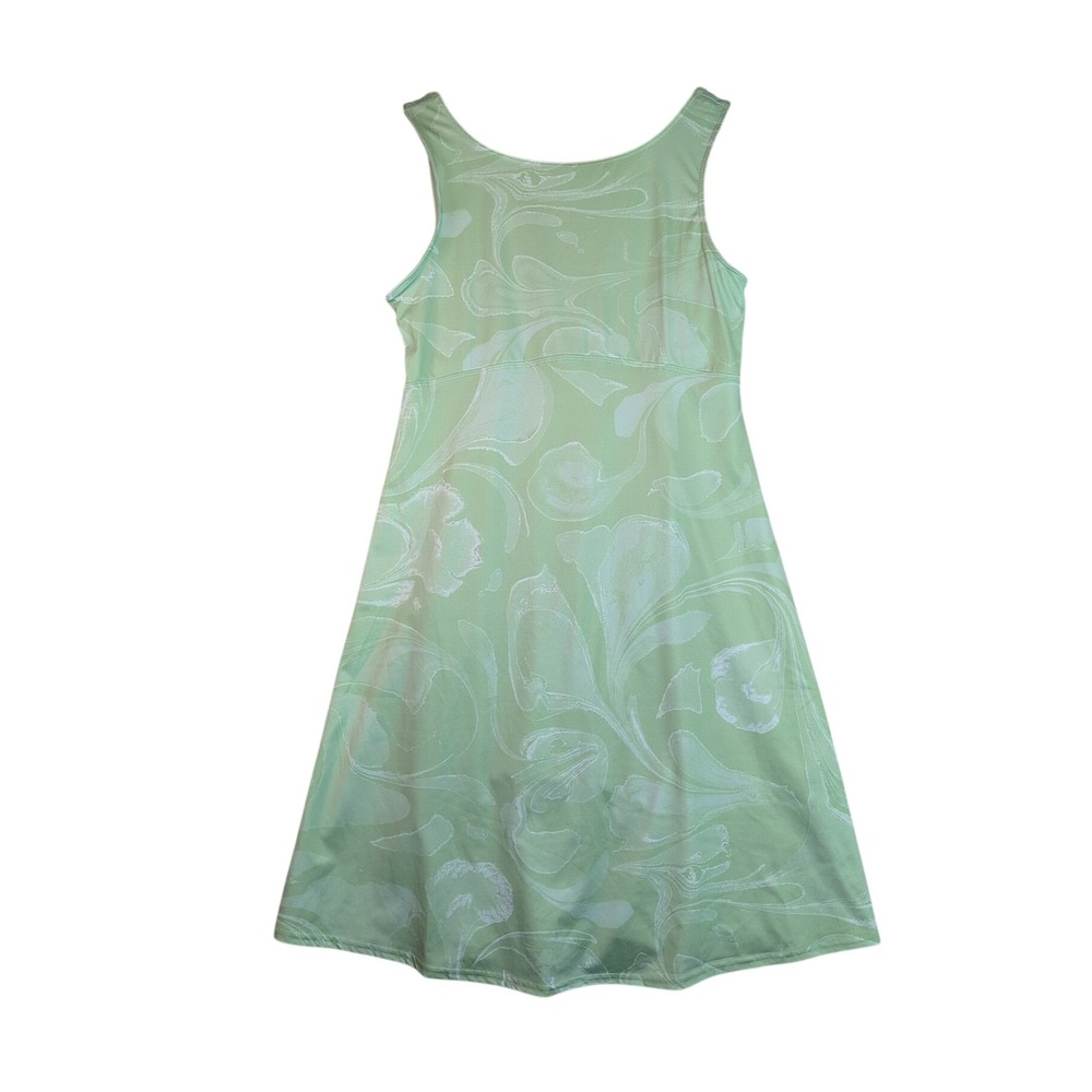 Columbia Womens XS Green Marble Print Sleeveless Active Dress Shelf Bra Shorts